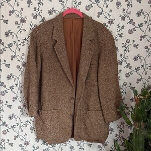 Classic Brown Tweed Sport Coat Blazer